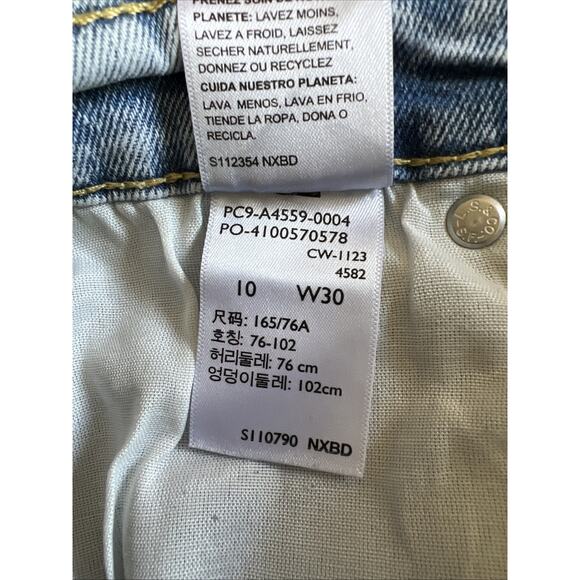 Denizen Levis Jeans Women's 10 Blue Stonewash 90's Loose Straight Stretch Denim - Picture 11 of 14